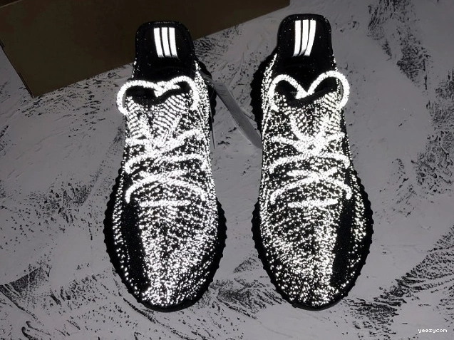 Static Boost 350 (Reflective) Black V2 Adidas Yeezy FU9007 - 0830